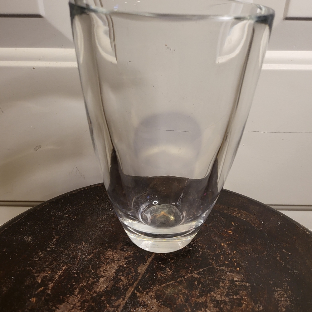 Vintage Heavy Glass Swedish Vase 6.33" - Picture 5 of 10